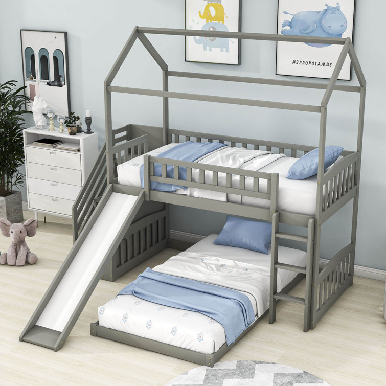 L shaped clearance twin bunk beds